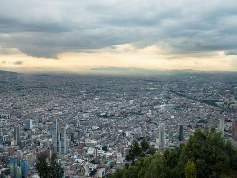 vista desde Monserrate Bogota