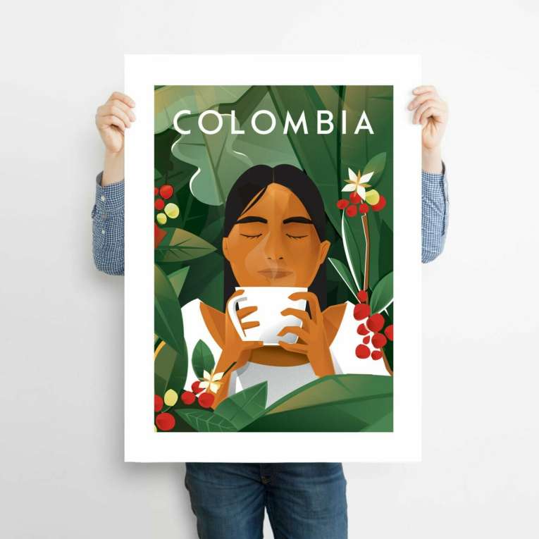 affiche cafe colombie impression cadre decoration 4